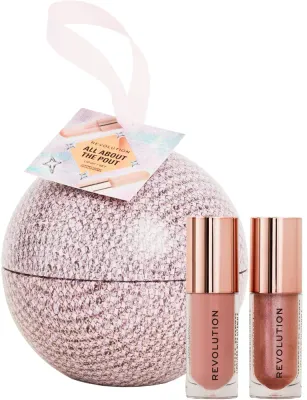 Набор блесков для губ Makeup Revolution All About The Pout мерцающий и объемный блеск уценка