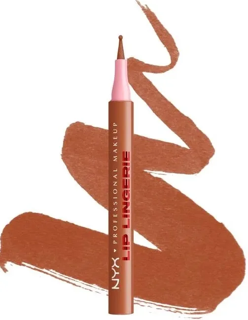 NYX Professional Makeup Konturówka do ust - Лайнер для губ NYX Professional Lip Lingerie Liner Stain контурный, водостойкий, 1 мл, оттенок Barely There (Peach Nude)