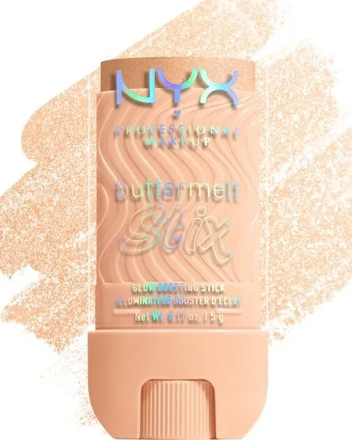 NYX Professional Makeup Rozświetlacz w sztyfcie - Хайлайтер для лица NYX Buttermelt Stix в стике, оттенок A Whole Melt