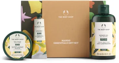 Набор The Body Shop Mango йогурт для тела 250 мл гель для душа 250 мл и крем для рук 30 мл