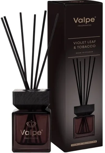 Аромадиффузор для дома Bispol Valpe Violet Leaf Tobacco Diffuser 80 мл деревянная крышка
