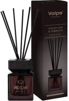 Аромадиффузор для дома Bispol Valpe Violet Leaf Tobacco Diffuser 80 мл деревянная крышка