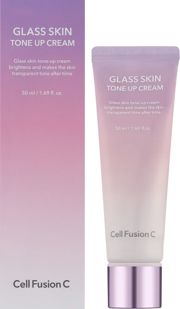 Крем для лица Cell Fusion C Glass Skin Tone Up выравнивающий тон с витамином C и ниацинамидом 50 мл