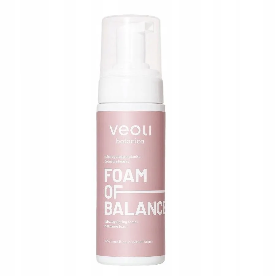 Пенка для умывания Veoli Botanica Foam Of Balance себорегулирующая, для жирной и комбинированной кожи, 150 мл