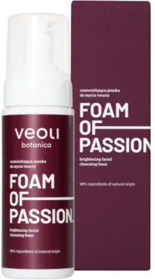 Пенка для умывания Veoli Botanica Foam Of Passion очищающая, с эффектом сияния, 150 мл