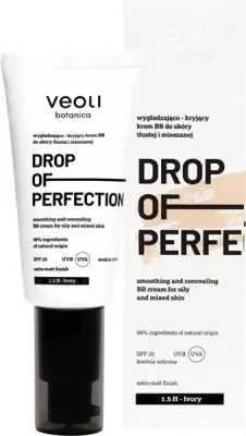 Крем BB Veoli Botanica Drop Of Perfection SPF 20 для жирной и комбинированной кожи, сатиново-матовый, 30 мл