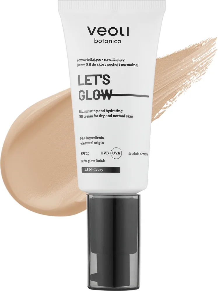 Крем BB Veoli Botanica Drop Of Perfection SPF 20 для жирной и комбинированной кожи, сатиново-матовый, 30 мл, оттенок 1.5 N - Ivory