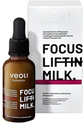Сыворотка для лица Veoli Botanica Focus Lifting Milk с растительным ретинолом, лифтинг-эффект, 30 мл
