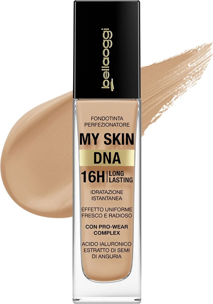 Тональный флюид Bellaoggi My Skin DNA 16H стойкий натуральный, 38 г, оттенок 05W - Carmel