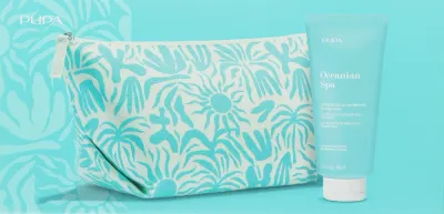 Набор для тела Pupa Oceanian Spa питательное молочко для душа с кокосовым маслом и косметичка 300 мл