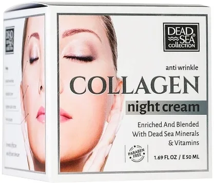 Крем для лица Dead Sea Collection ночной с коллагеном от морщин 50 мл