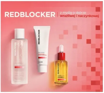 Набор RedBlocker концентрат для лица 30 мл мицеллярная вода 200 мл и ночной крем 50 мл для кожи склонной к покраснениям