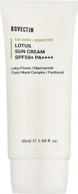 Солнцезащитный крем Rovectin Calming Lotus Sun SPF50+ PA+++ для лица 50 мл