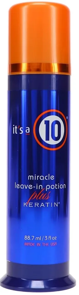 It's a 10 Miracle Leave-In Potion Plus Keratin — несмываемый уход для волос с кератином и касторовым маслом, 88.7 мл