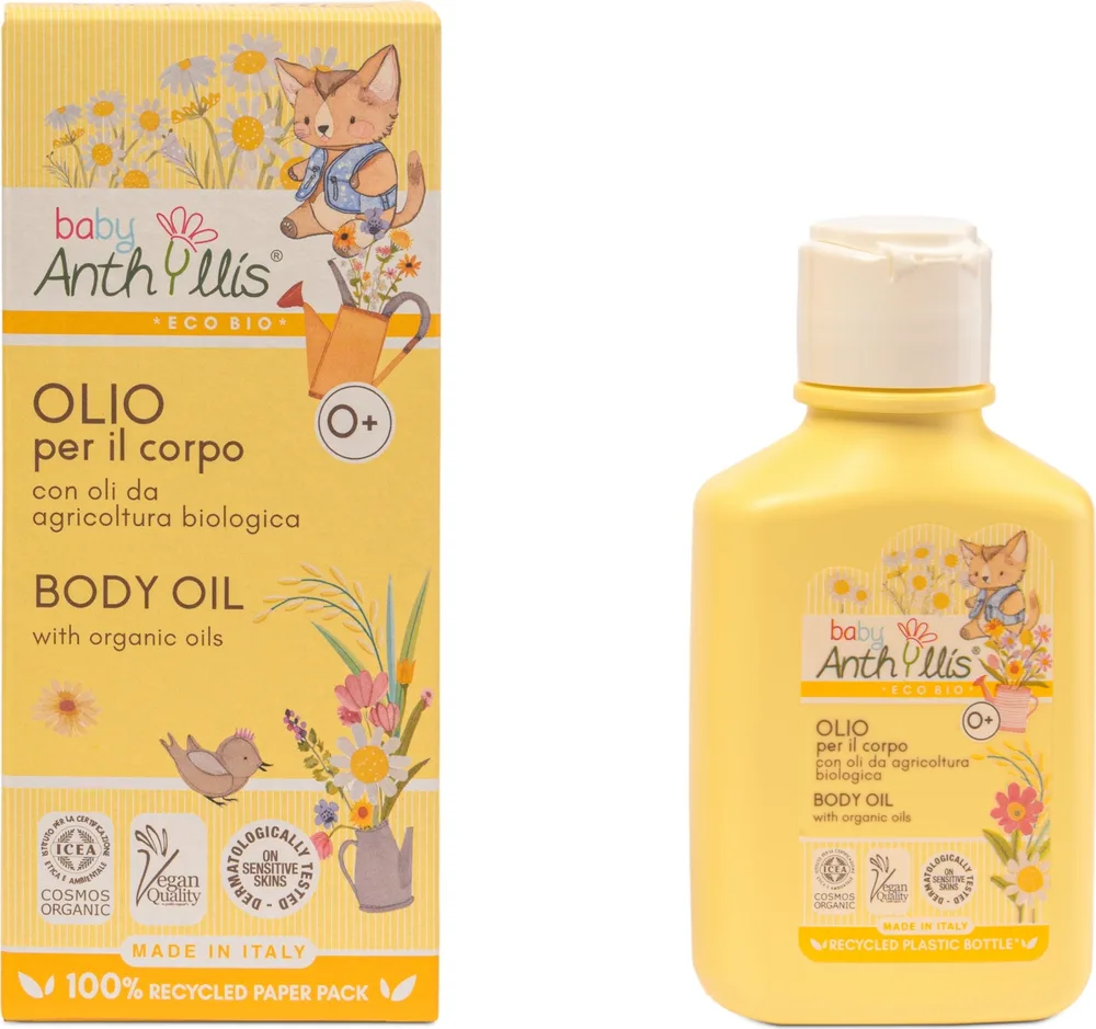 Масло для тела детское Baby Anthyllis Body Oil с органическими маслами для массажа 100 мл
