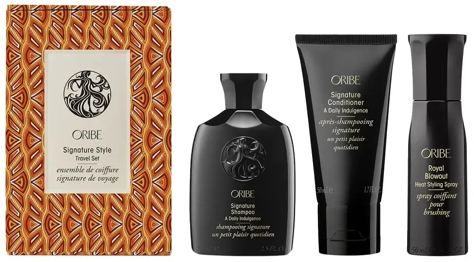 Дорожный набор Oribe Signature Style шампунь 75 мл кондиционер 50 мл и термозащитный спрей 50 мл
