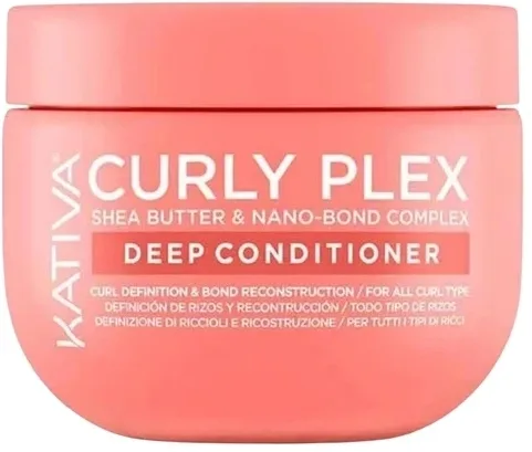 Интенсивно восстанавливающий кондиционер для волос Kativa Curly Plex Deep Conditioner, 450 мл