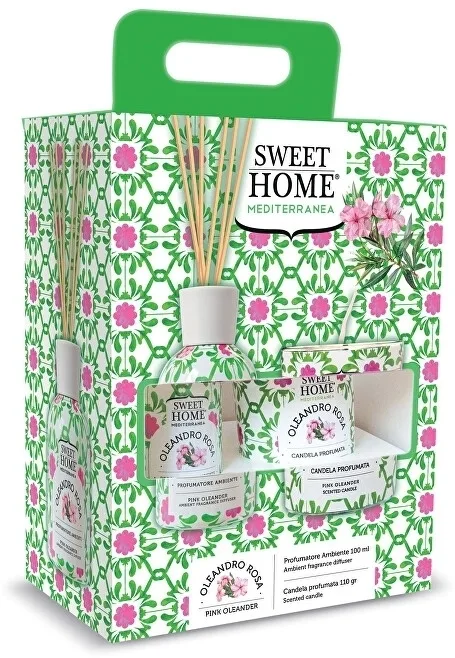 Набор Sweet Home Collection Pink Oleander ароматический диффузор 100 мл и ароматическая свеча 110 г