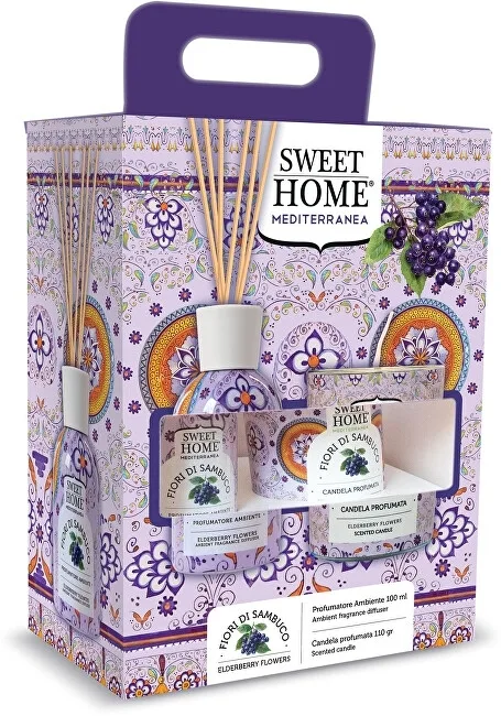 Набор Sweet Home Collection Elderberry Flowers ароматический диффузор 100 мл и ароматическая свеча 110 г