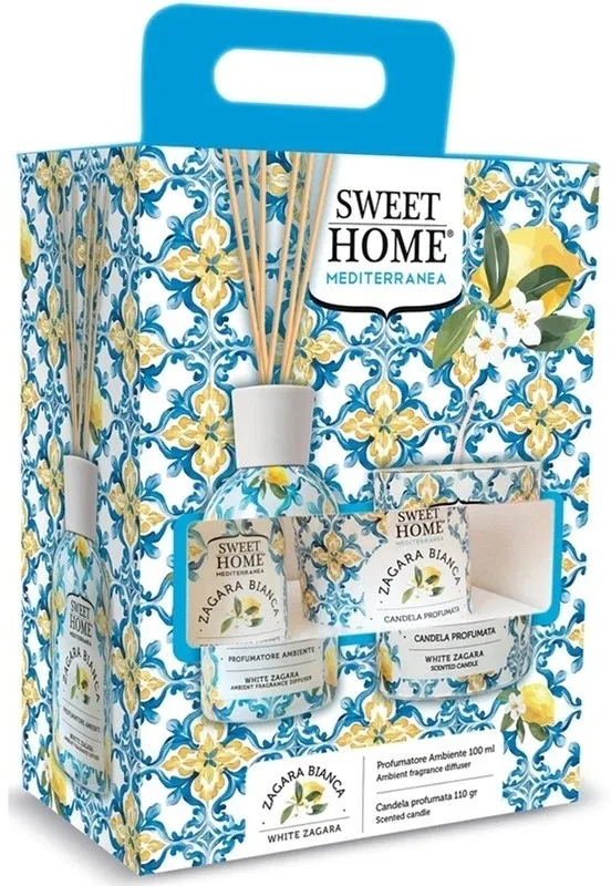 Набор Sweet Home Collection White Zagara ароматический диффузор 100 мл и ароматическая свеча 110 г