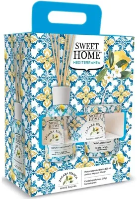 Набор Sweet Home Collection White Zagara ароматический диффузор 100 мл и ароматическая свеча 110 г