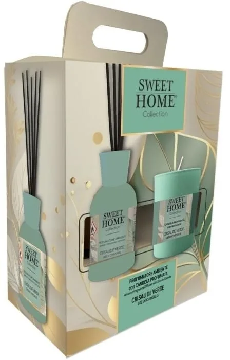 Набор Sweet Home Collection Green Chrysalis ароматический диффузор 100 мл и ароматическая свеча 110 г