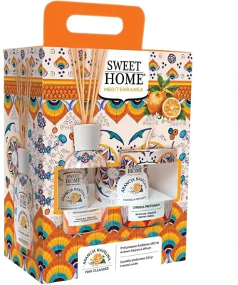 Набор Sweet Home Collection Navelina Orange ароматический диффузор 100 мл и ароматическая свеча 110 г