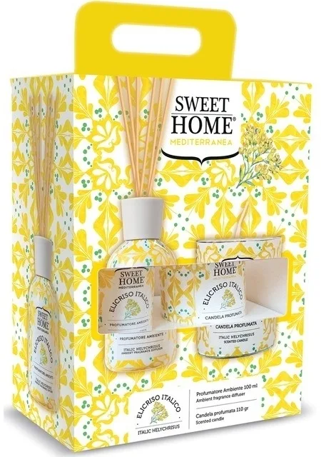 Набор Sweet Home Collection Italic Helicrysus ароматический диффузор 100 мл и ароматическая свеча 110 г