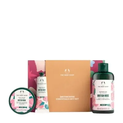 Набор The Body Shop British Rose гель для душа 250 мл крем для рук 30 мл и йогурт для тела 200 мл