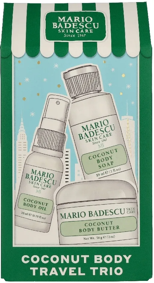 Дорожный набор Mario Badescu Coconut масло для тела 20 мл жидкое мыло 59 мл и масло-баттер для тела 56 г