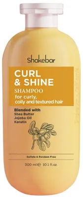 Шампунь Shakebar Curl & Shine для кудрявых волос с маслом ши, жожоба и кератином, 300 мл