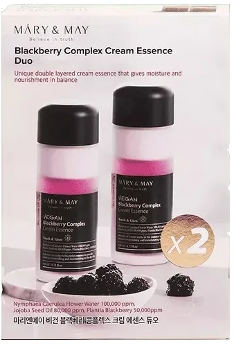 Набор веганских крем-эссенций для лица Mary & May Blackberry Complex 2 шт по 140 мл