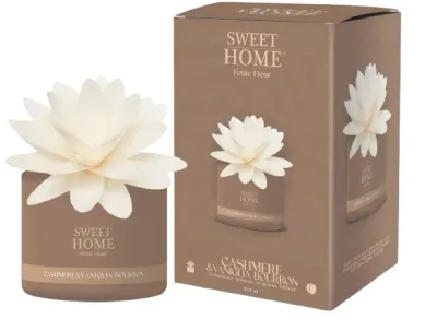 Аромадиффузор Sweet Home Collection Aroma Diffuser с цветком, Кашемир и Ваниль Бурбон, 200 мл