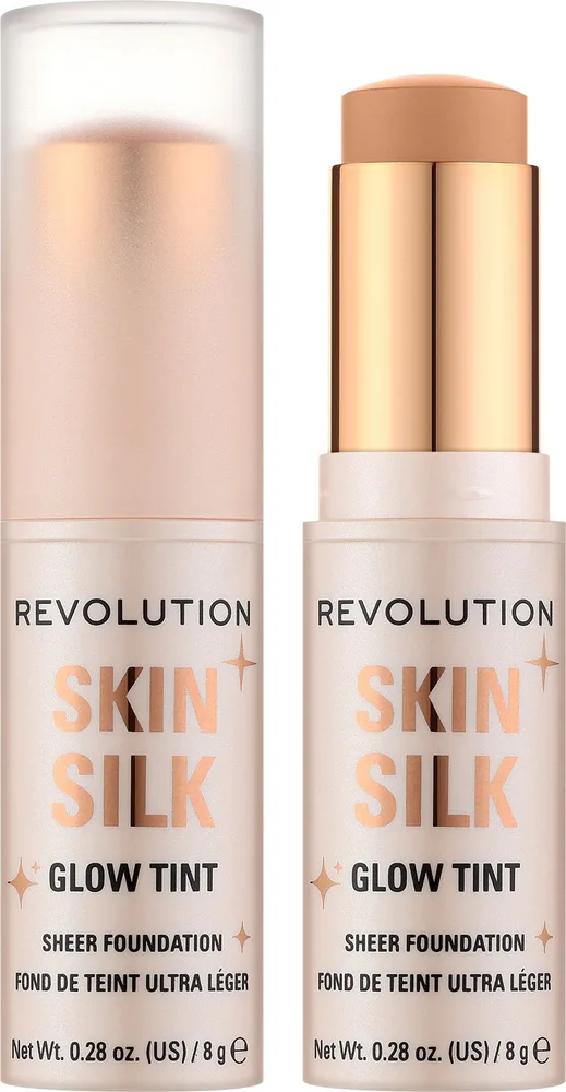 Тональный стик Makeup Revolution Skin Silk Glow Tint Sheer сияющий, 8 г, оттенок Medium Neutral