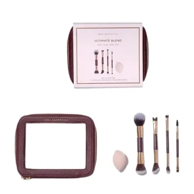 Набор кистей и спонжа для макияжа с косметичкой Sosu by SJ Flawless Blend Giftset