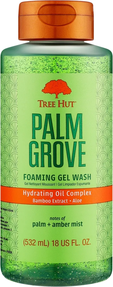 Пенящийся гель для душа Tree Hut Palm Grove с бамбуком и киви, 532 мл