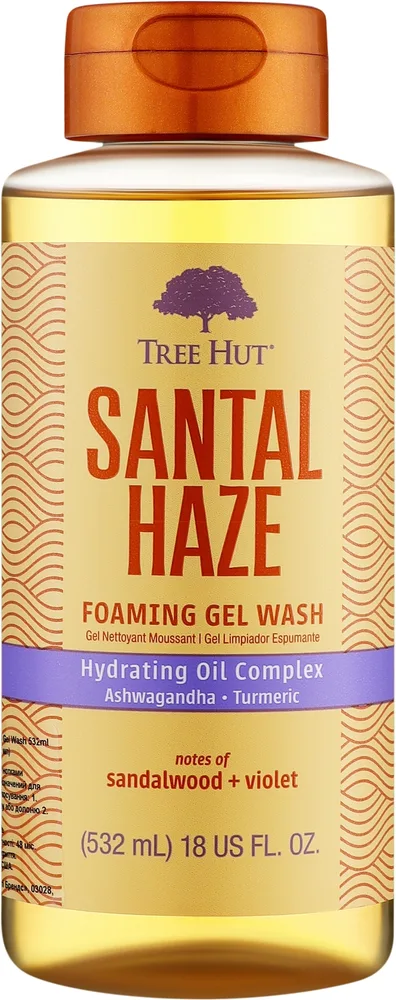 Пенящийся гель для душа Tree Hut Santal Haze с сандалом и куркумой, 532 мл