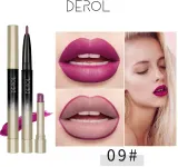 Помада для губ Derol 2-in-1 Lipstick / Lip Liner с карандашом-контуром, 2 в 1, 3 г, оттенок 09 — фото 1