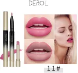 Помада для губ Derol 2-in-1 Lipstick / Lip Liner с карандашом-контуром, 2 в 1, 3 г, оттенок 11 — фото 1