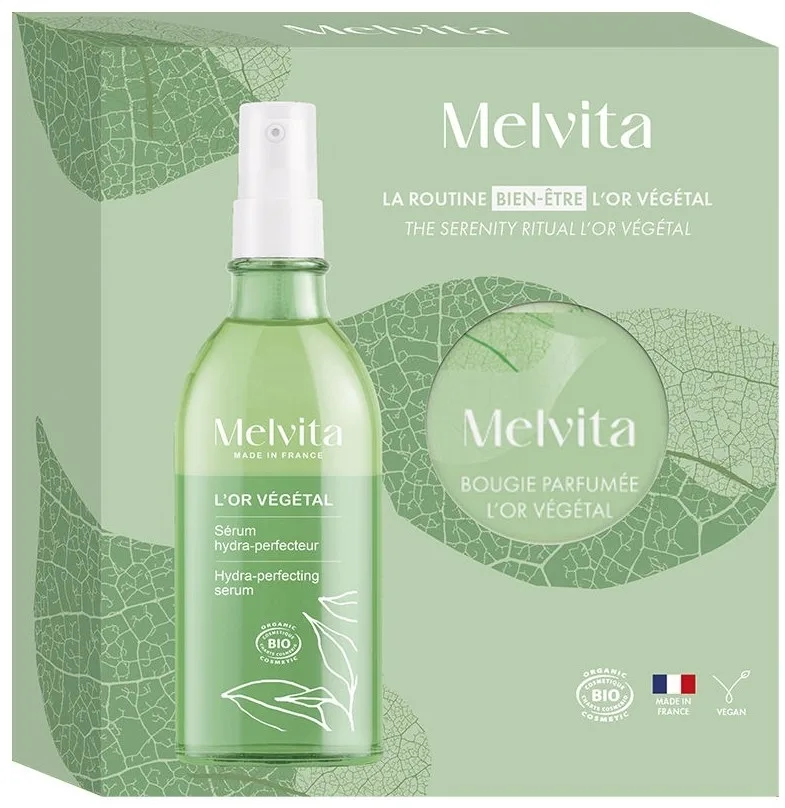 Набор Melvita L'Or Vegetal сыворотка для тела 100 мл и ароматическая свеча