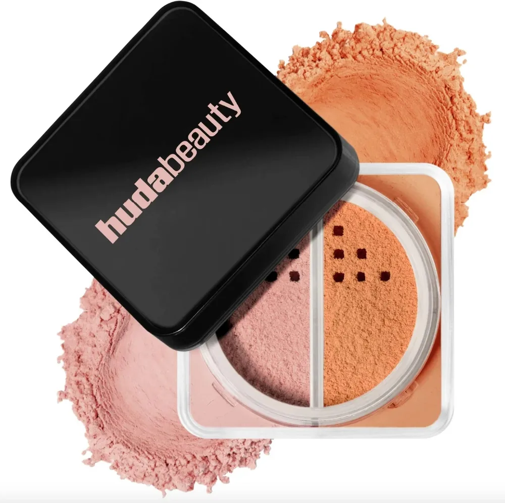 Рассыпчатая пудра для бейкинга Huda Beauty Easy Bake Duo Loose Powder двойная, 2 x 6,5 г, оттенок Pink Pumpkin