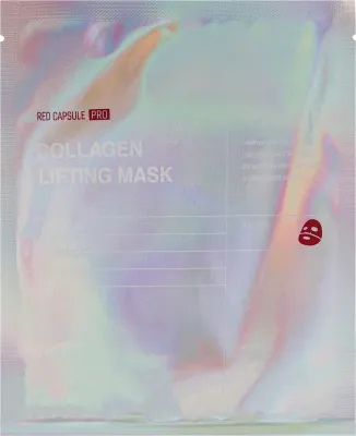 Лифтинг-маска для лица Apothe Red Capsule Pro-Collagen гидрогелевая с 11 пептидами и коллагеном