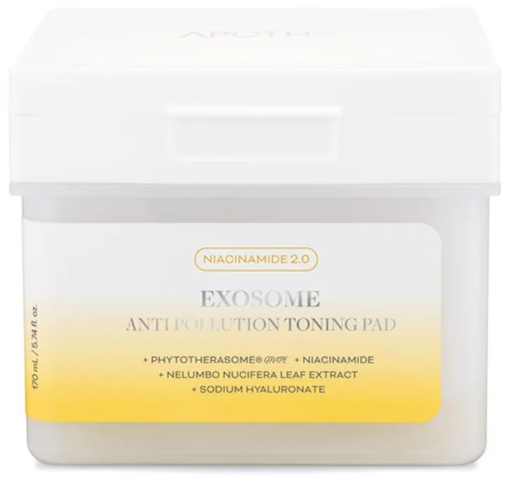 Apothe Exosome Anti-Pollution Toning Pad тонизирующие пэды для лица с ниацинамидом 70 шт