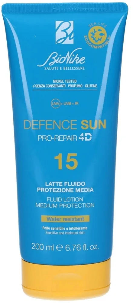Солнцезащитный флюид-лосьон BioNike Defence Sun Pro-Repair 4D SPF15+ 200 мл