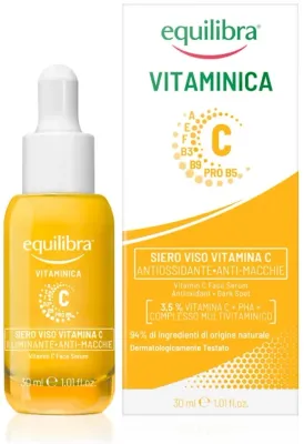Сыворотка для лица Equilibra Vitaminica Vitamin C осветляющая, с витамином C, 30 мл