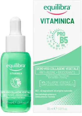 Сыворотка для лица Equilibra Vitaminica Plant Collagen антивозрастная, с растительным коллагеном, 30 мл
