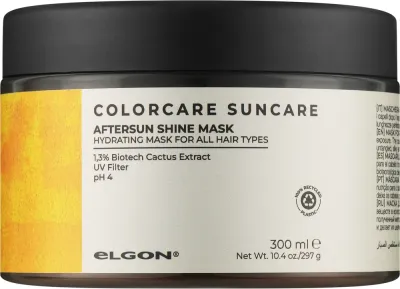 Маска-блеск для волос после солнца Elgon Colorcare Suncare, вода опунции, витамин E, для всех типов волос, 300 мл