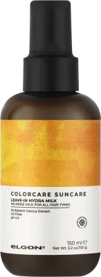 Защитное несмываемое молочко для всех типов волос Elgon Colorcare Suncare, вода опунции, пантенол, витамин E, 150 мл