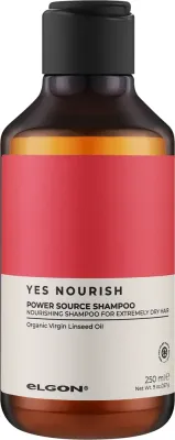 Шампунь Elgon Yes Nourish Power Source питательный с органическим маслом льна, 250 мл