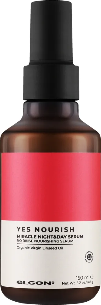 Питательная сыворотка для волос дневного и ночного применения Elgon Yes Nourish Miracle Night & Day Serum, 150 мл